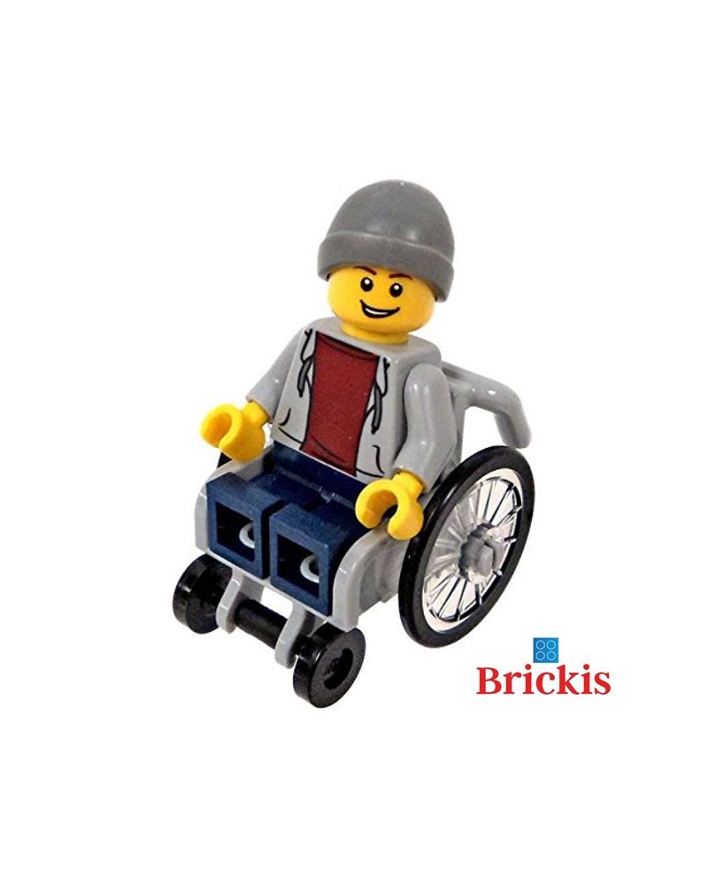 LEGO® boy or girl minifigure + wheelchair