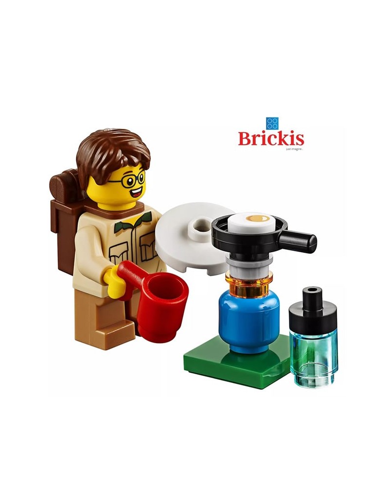 LEGO® Minifigur Scout im Camp mit Campingbrenner
