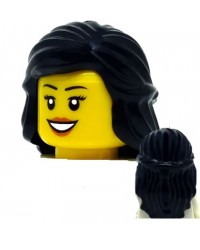 LEGO® Minifiguren Haare weiblich mittellang Schwartz 59363