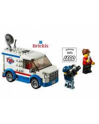 Camion Lego® TV Canal Télévision Truck Van + 2 figurines
