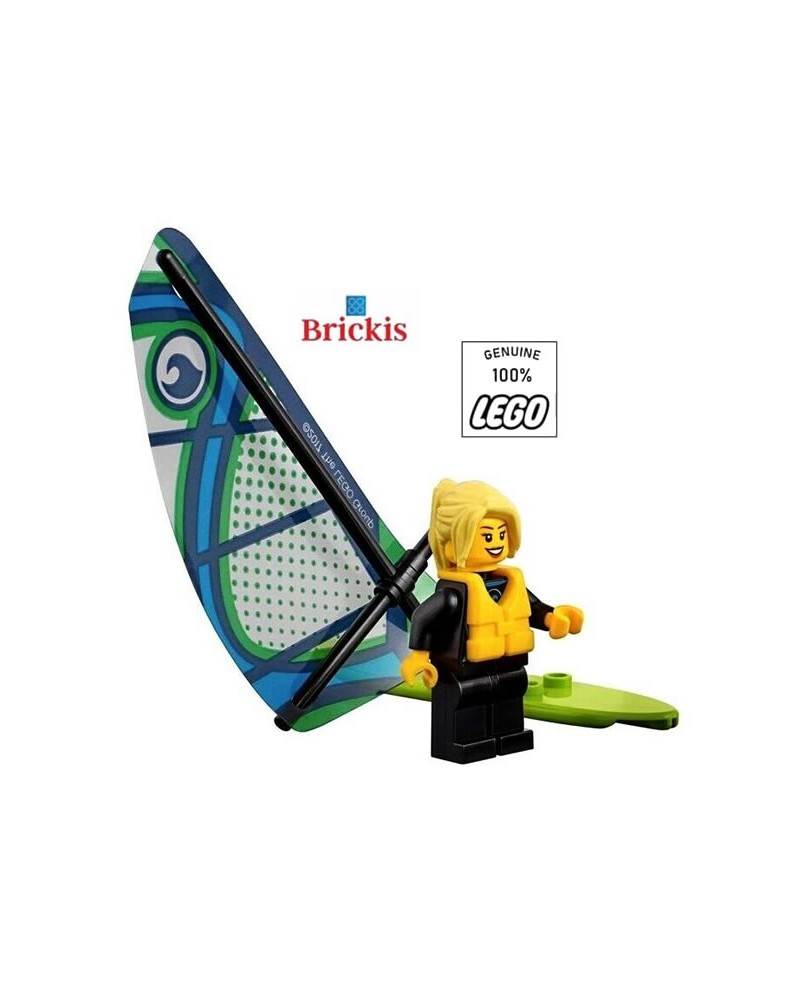 Chica Minifigura Surfer Deporte Acuático LEGO® diversión en la playa