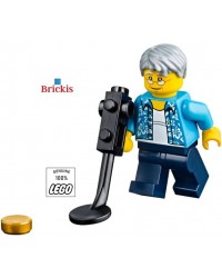 LEGO® Minifigur Opa Metalldetektor Schatzsucher am Strand