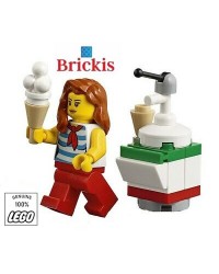 LEGO® Minifigur Mädchen Eisverkäuferin am Strand
