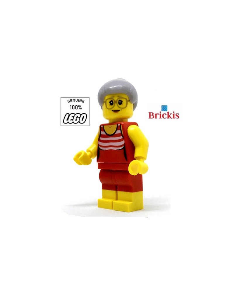 LEGO® City Beach Grandma Minifigure Elderly woman in Swimsuit