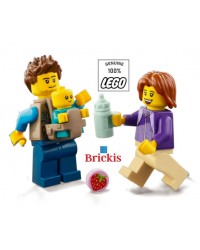 LEGO® Minifiguren Papa Mama Baby + Zubehör