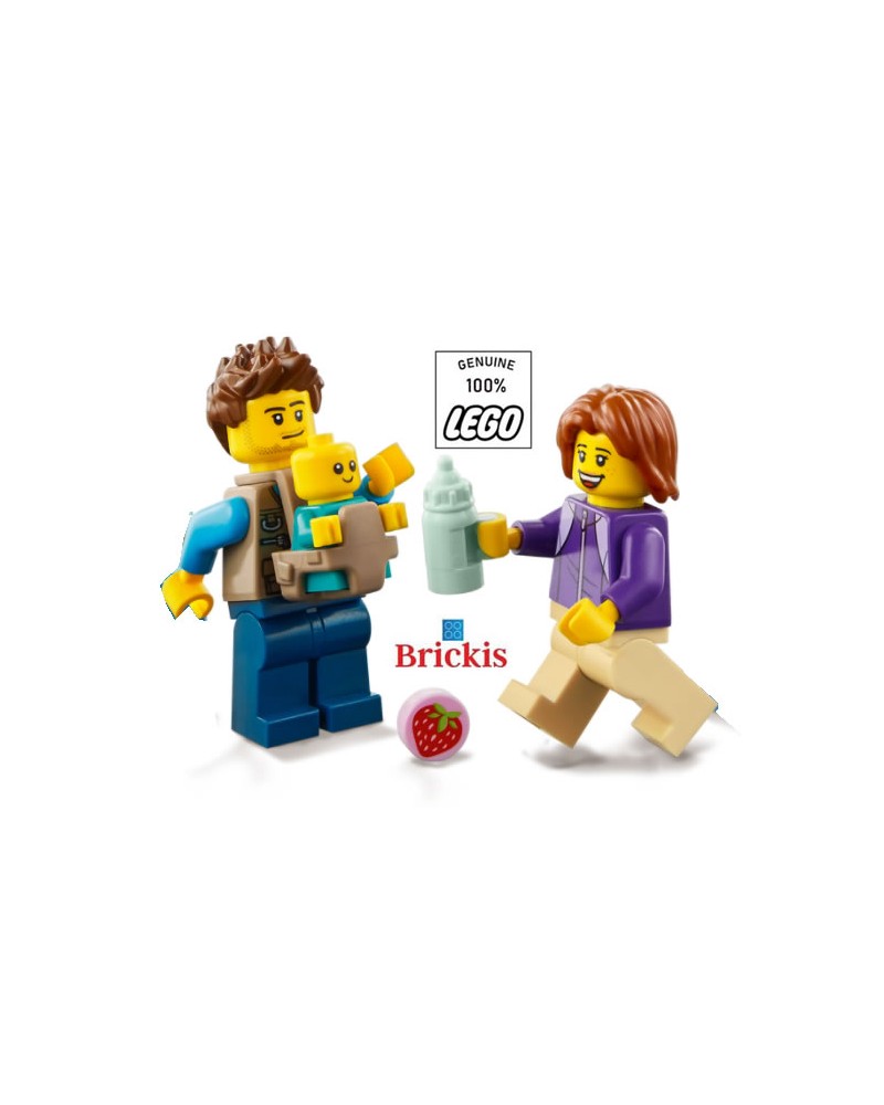 LEGO® Minifiguras Papa Mama Bebe + accesorios