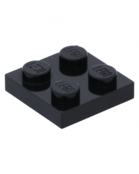 LEGO® Plaat 2x2 Zwart 3022