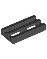 LEGO® Tile, Modified 1x2 Grille Bottom Groove / Lip