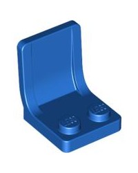 Silla de asiento azul LEGO® 2x2 con marca de bebedero central 4079b