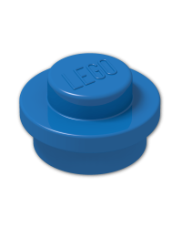 Placa redonda azul LEGO® 1x1