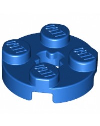 LEGO® Blaue Platte rund 2x2 mit Achsloch 4032