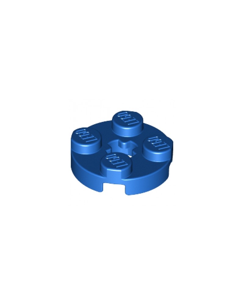 LEGO® Plaque ronde bleu 2x2 avec trou d'axe 4032