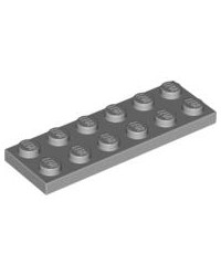 LEGO® Plate 2x6 Dunkelblau Grau 3795
