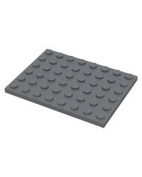 LEGO® Plate 6x8 Dunkelblau Grau 3036