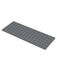 LEGO® Plate 6x16 Dunkelblau Grau 3027