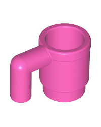 LEGO®, taza para Minifigura utensilios, rosa oscuro 3899