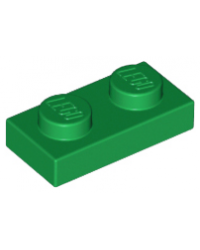 Placa LEGO® 1x2 Verde 3023