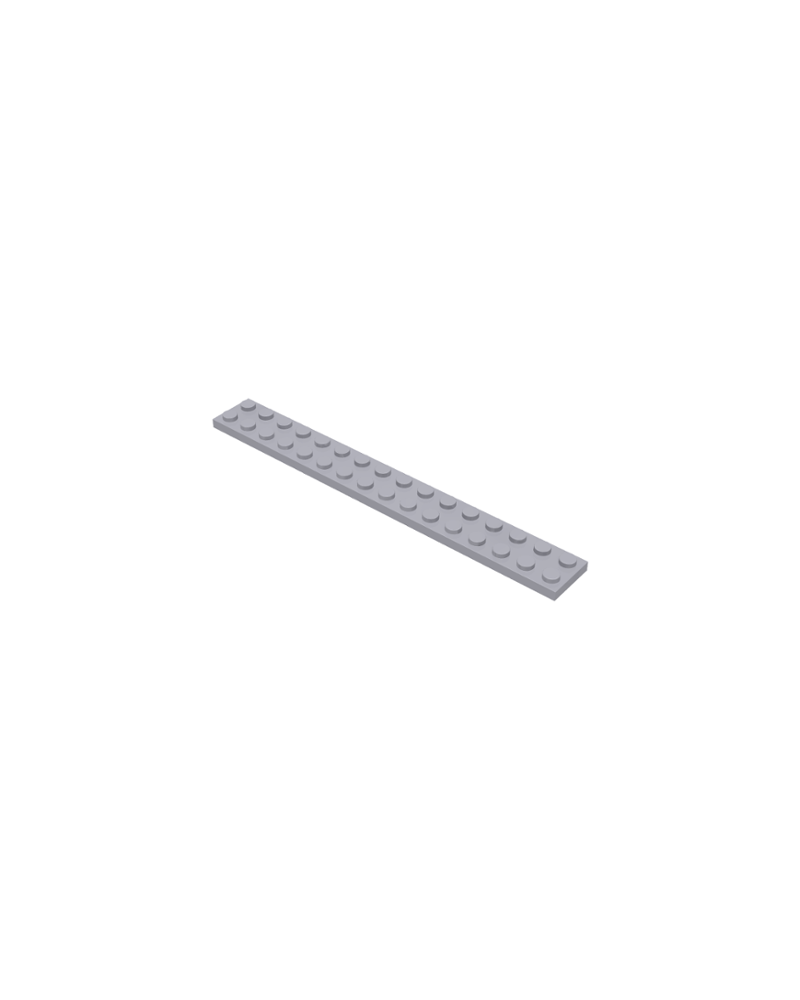 LEGO® Plate 2x16 Light Bluish Gray 4282