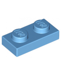 LEGO® Plate 1x2 Mittelblau 3023