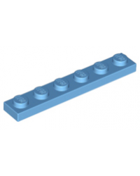 Placa LEGO® 1x6 Azul medio 3666