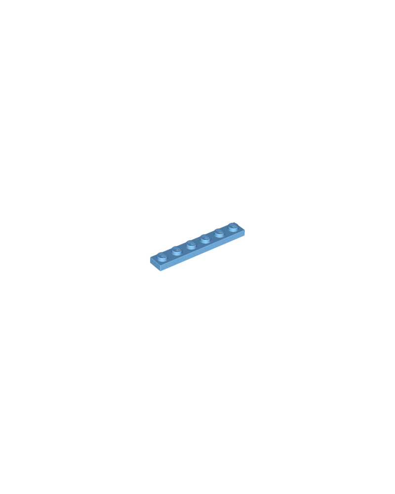 LEGO® Plate 1x6 Medium Blue 3666