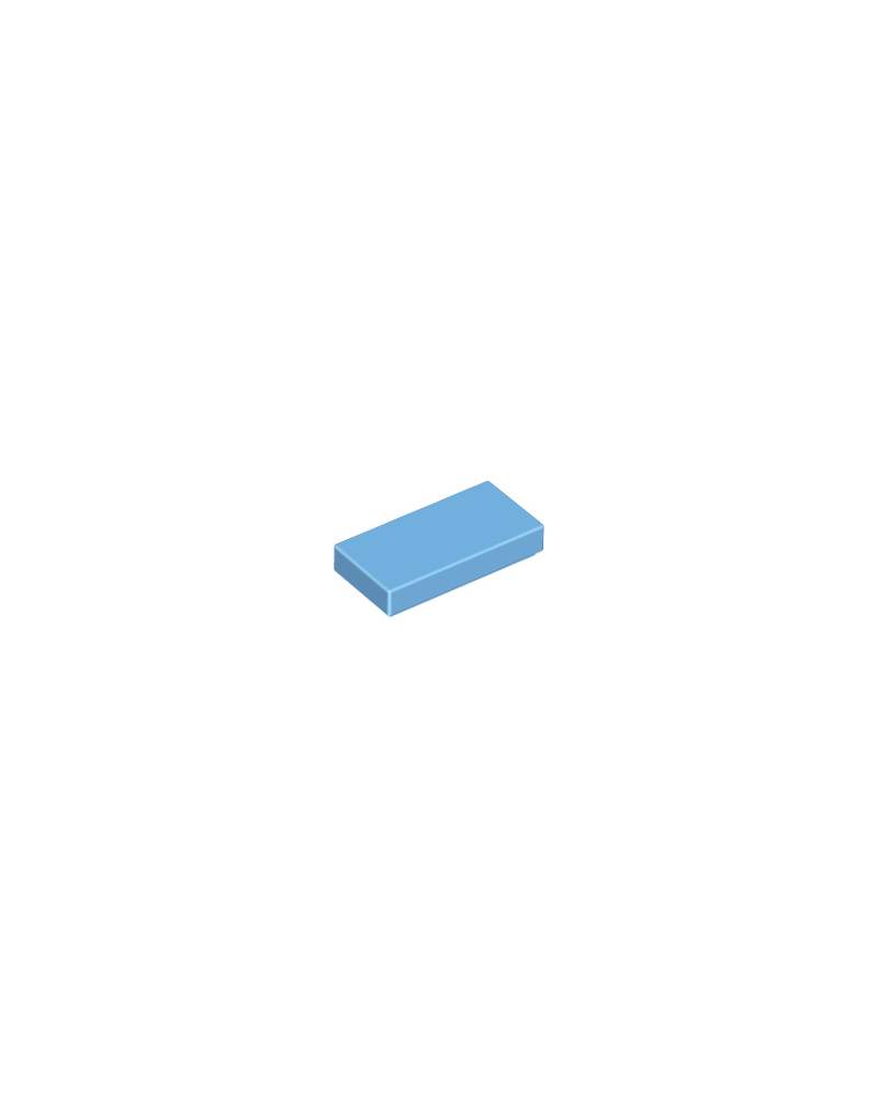 Teja LEGO® 1x2 con ranura 3069b Azul medio