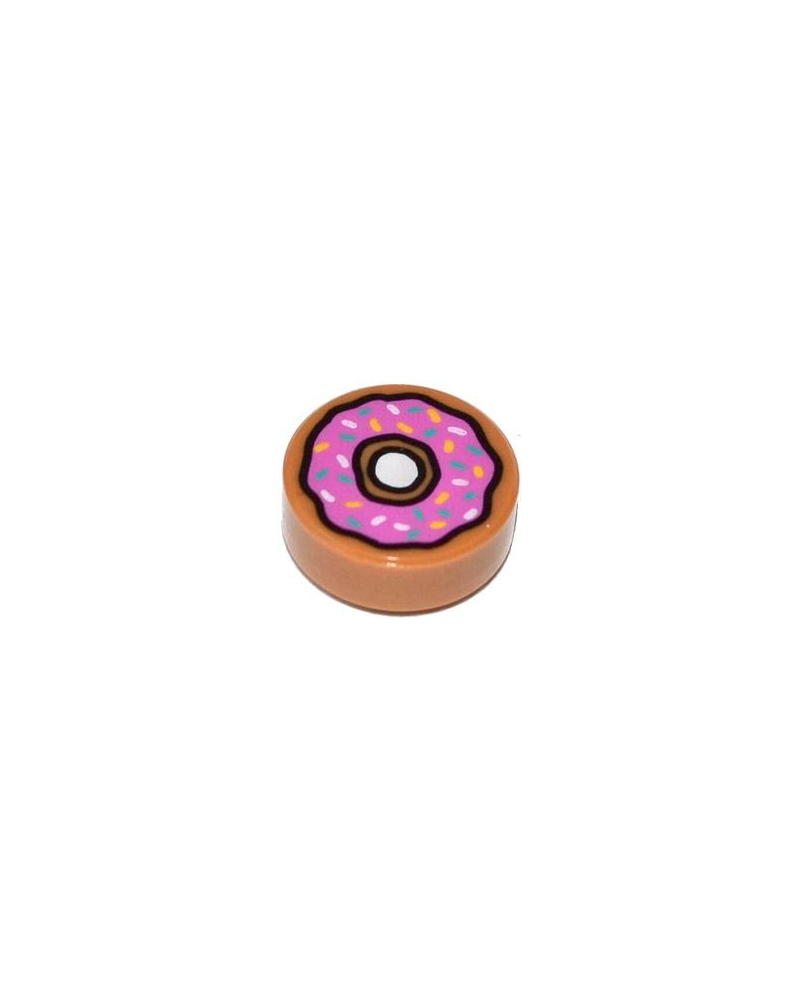 Tile LEGO® ronde 1x1 Donut 98138pb021 Tile LEGO® ronde 1x1 Donut 98138pb021