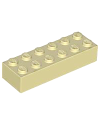 Ladrillo LEGO® 2x6 Tan 2456