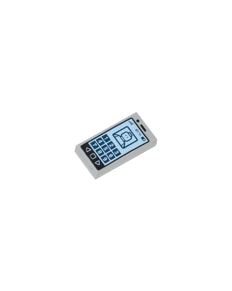LEGO Light Bluish Gray Minifigure Smart Phone 1x2 Tile Piece 