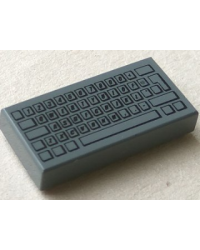 Minifig Office Desk Key Board NEW Lego COMPUTER KEYBOARD 1x2 Gray Printed Tile 