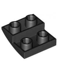 10 NEW LEGO Black Slope Curved 2 x 1 Inverted 