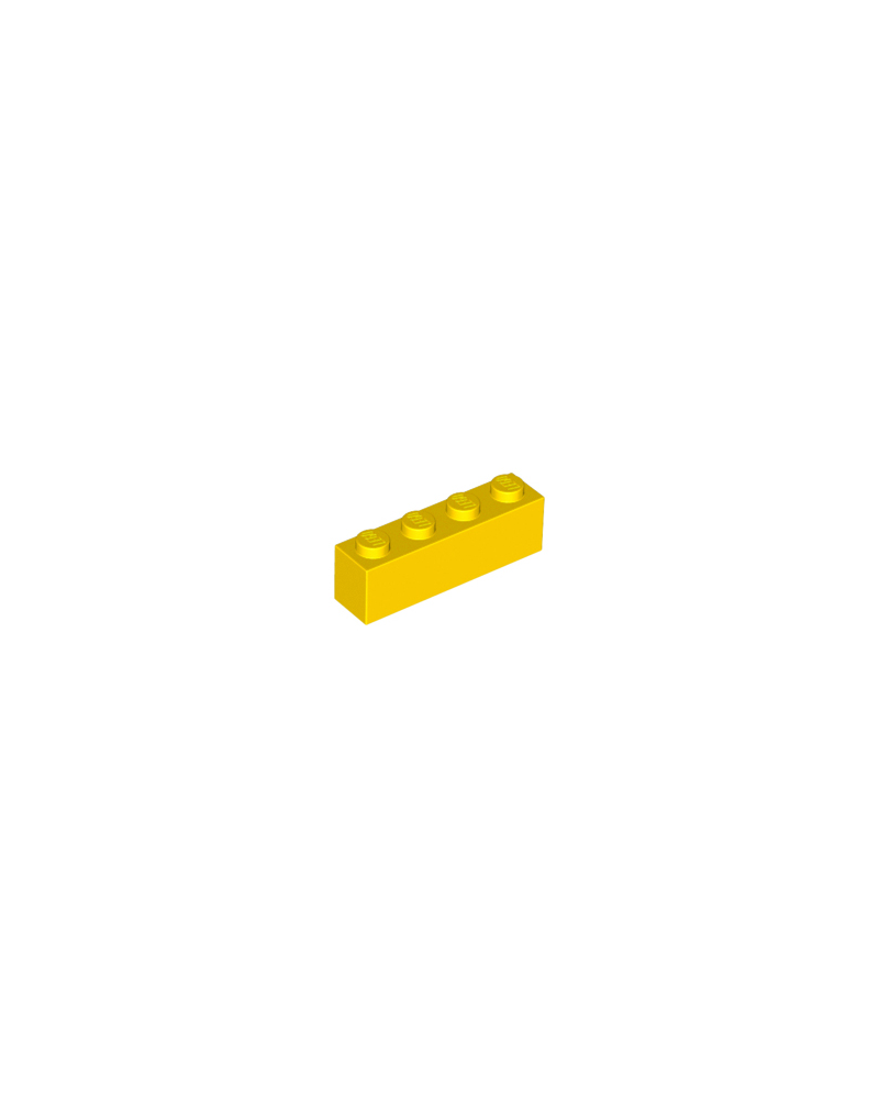 LEGO 10 x Stein bedruckt gelb Yellow Brick 1x4 Danger Stripes 3010p15 