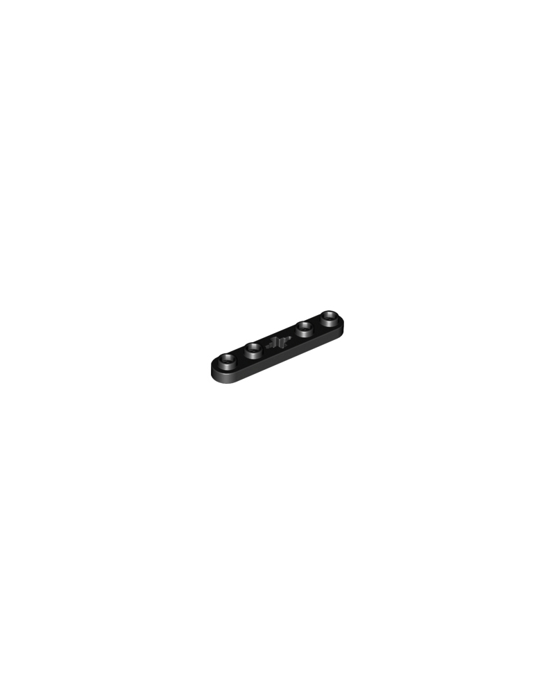 LEGO Black Technic, Plate 1 x 5 with Smooth Ends, 4 Studs and Center Axle Hole  32124