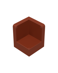 Reddish Brown Panel 1x1x1 Corner LEGO x 3 6231 NEUF 