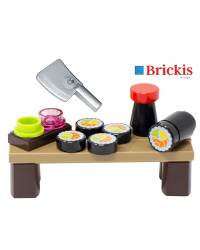 Set LEGO® Sushi + mesa + cuchillo para chef
