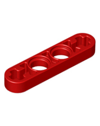 LEGO® Technic, Red Liftarm Thin 1 x 4 - Axle Holes 32449