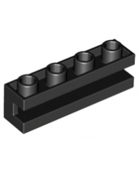 Brique LEGO® modifiée 1x4 noire 2653