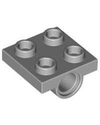 LEGO® Platte modifiziert 2 x 2 mit Nadellöchern Hellblaugrau 2817