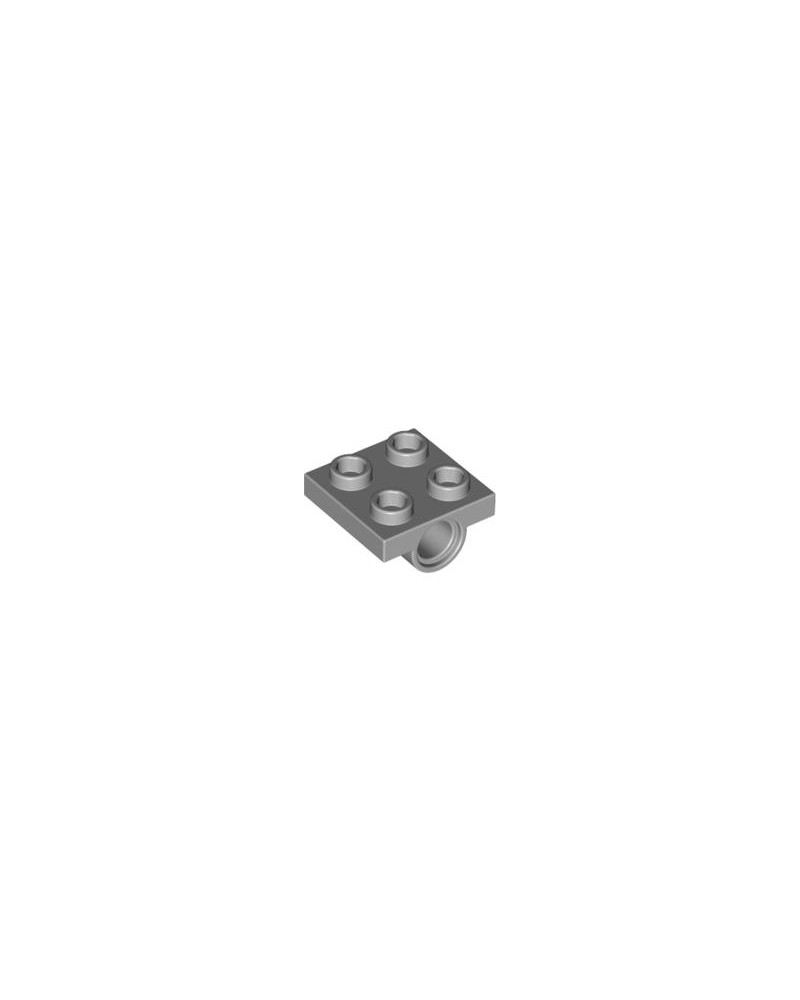 LEGO® Plate modified 2 x 2 with Pin Holes Light Bluish Gray 2817