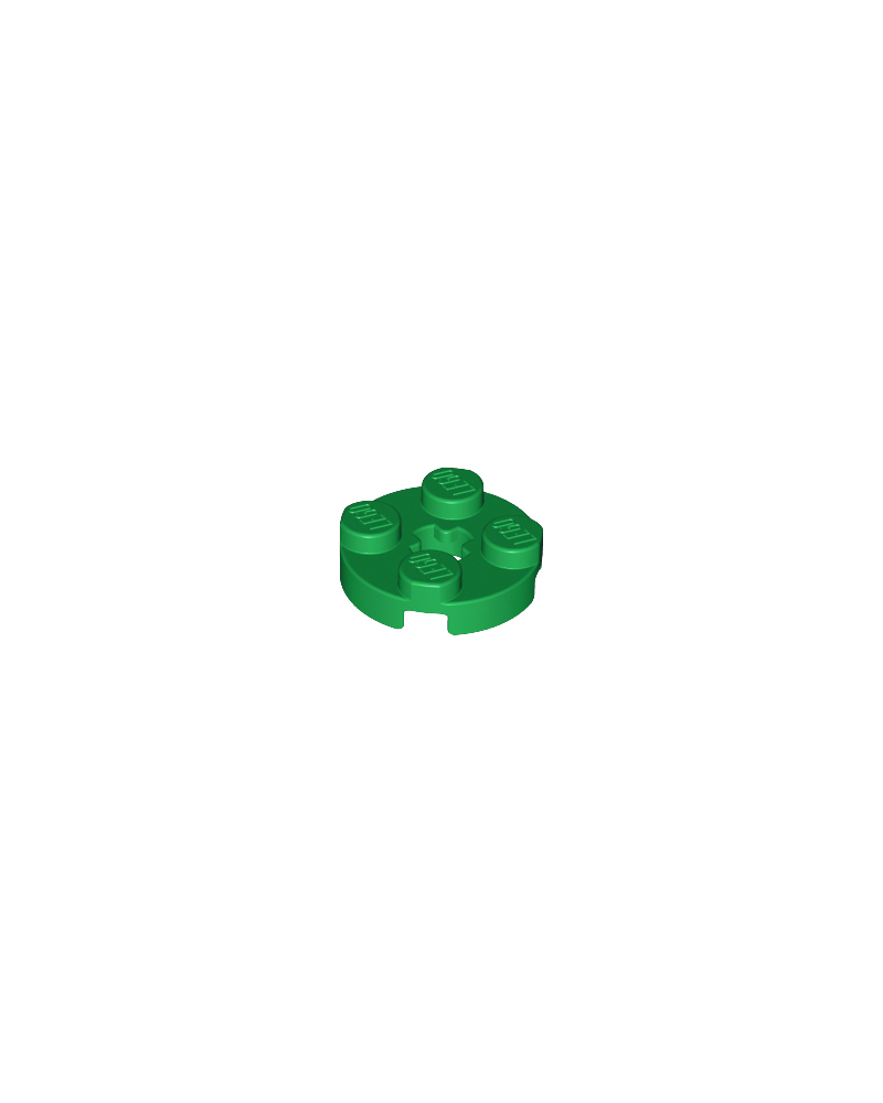 Plaque LEGO® vert ronde 2 x 2 avec trou d'essieu 4032