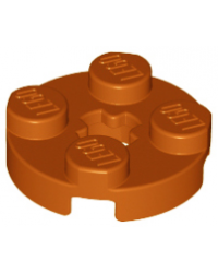 LEGO® Platte rund Dunkelorange 2 x 2 mit Achsloch 4032