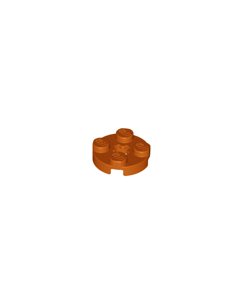 Placa LEGO® redonda 2 x 2 con orificio para eje naranja oscuro 4032