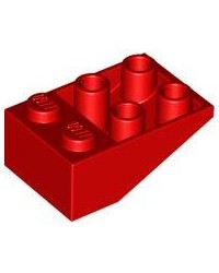 Tuile LEGO® inversée 33 3 x 2 rouge 3747b