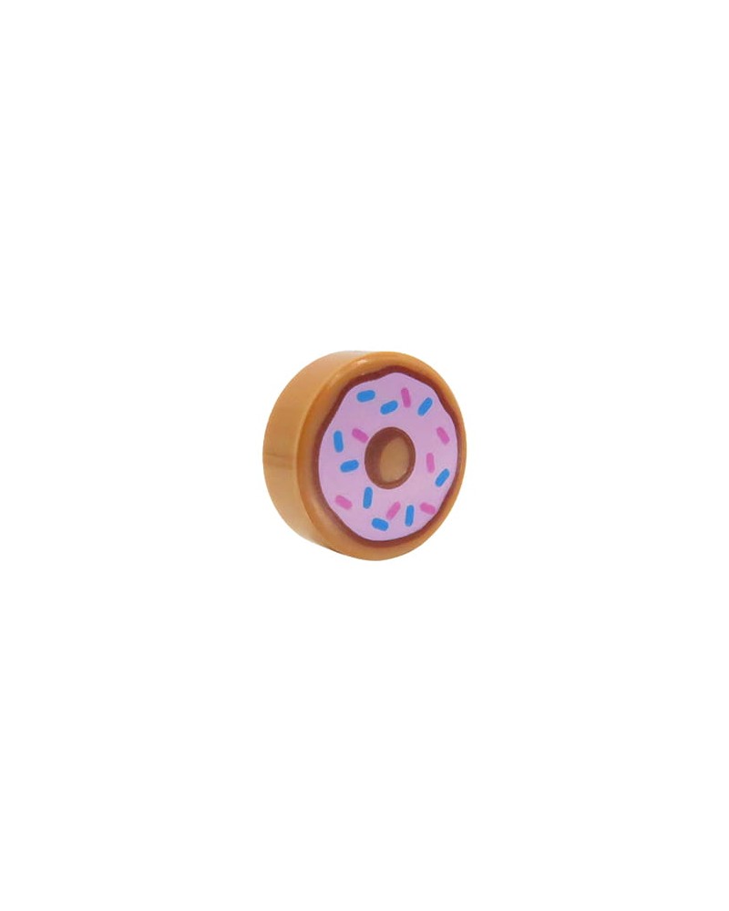 LEGO® Tegel rond 1x1 Donut cake taart 98138pb182 LEGO® Tegel rond 1x1 Donut cake taart 98138pb182