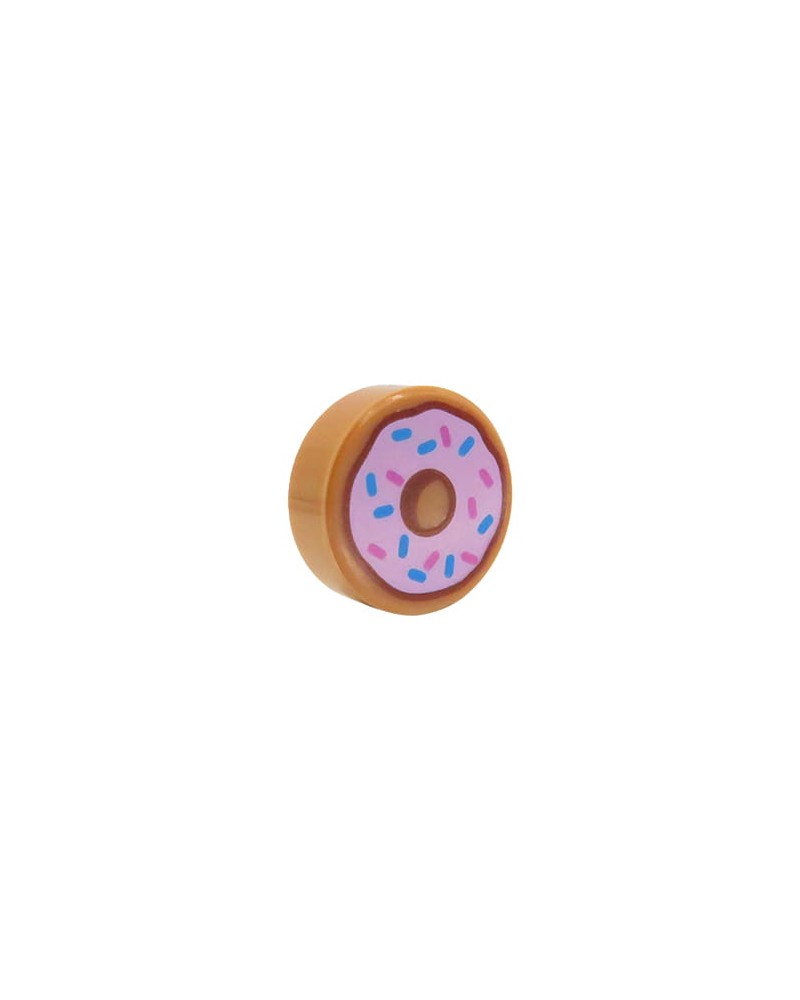 LEGO® Tegel rond 1x1 Donut cake taart 98138pb182