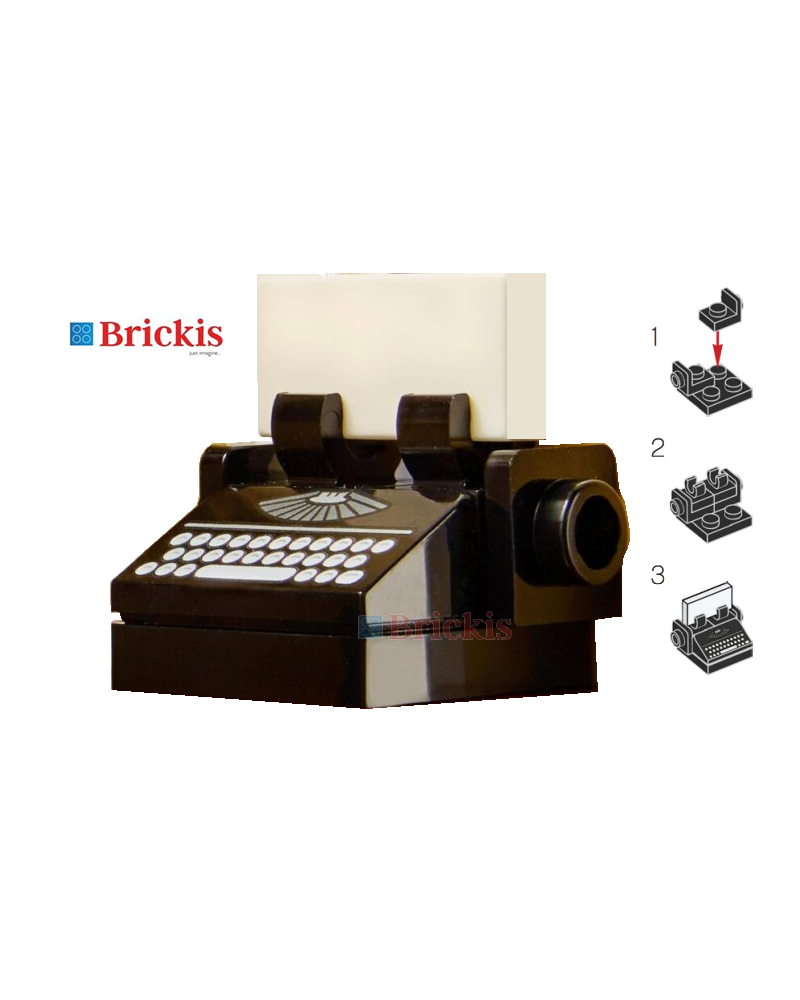 LEGO® Vintage typewriter with vintage keyboard from set 10278