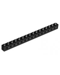 Ladrillo LEGO® Technic 1 x 16 con agujeros negro 3703
