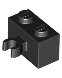 Brique noire LEGO® modifiée 1 x 2 30237b