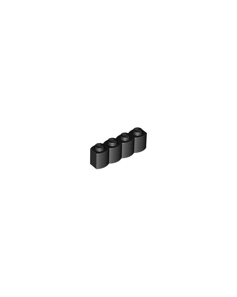 LEGO® zwarte steen gemodificeerd 1 x 4 Log