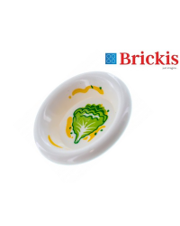 LEGO® Utensil Dish 3 x 3 with Green Lettuce 6256pb05